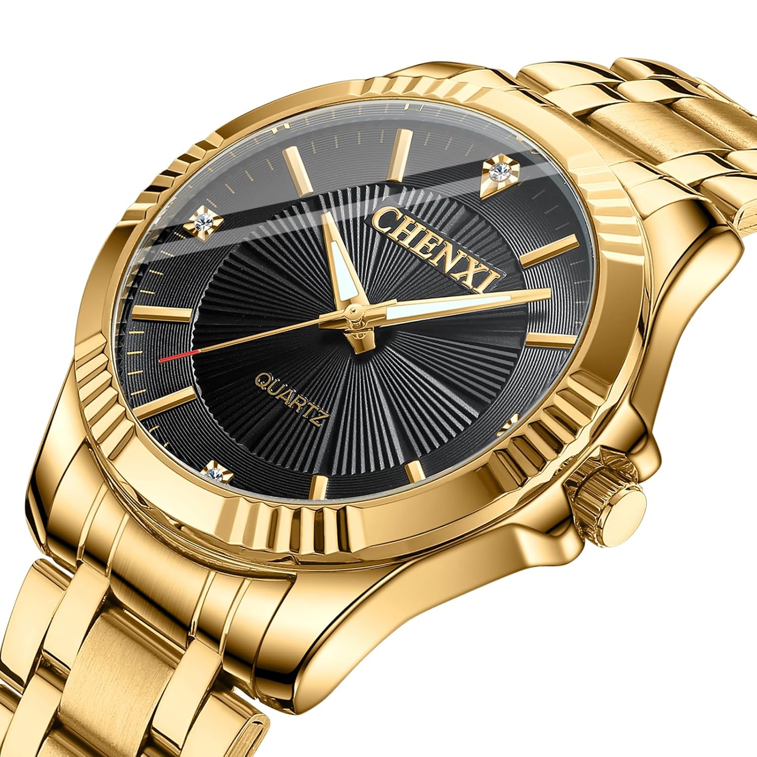 MASTOP MASTOP Luxury Men Quartz Military Watch Stainless Steel Two-Tone Waterproof Date Wrist Watch White - View 2 of 2