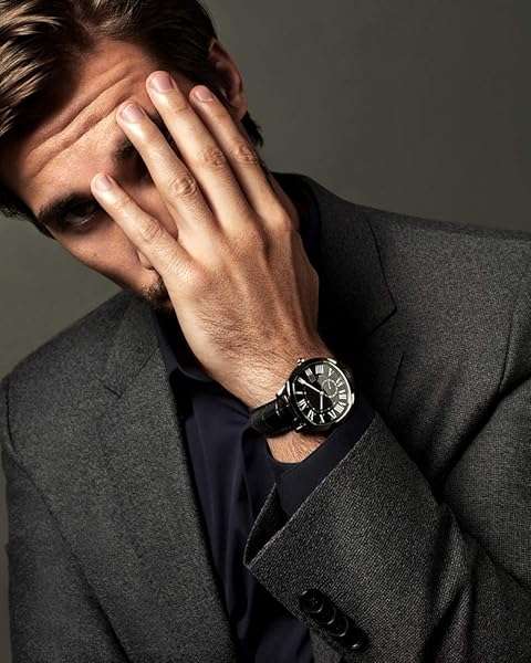 BINLUN BINLUN Quick Release Leather Watch Strap with Silver Buckle - 18mm Orange Band for Men & Women - View 10 of 10