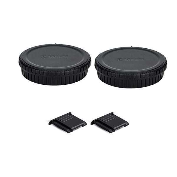 2 Pack Z Mount Body Cap & Rear Lens Cap for Nikon Z Cameras + Hot Shoe Covers - Protect Your Gear!