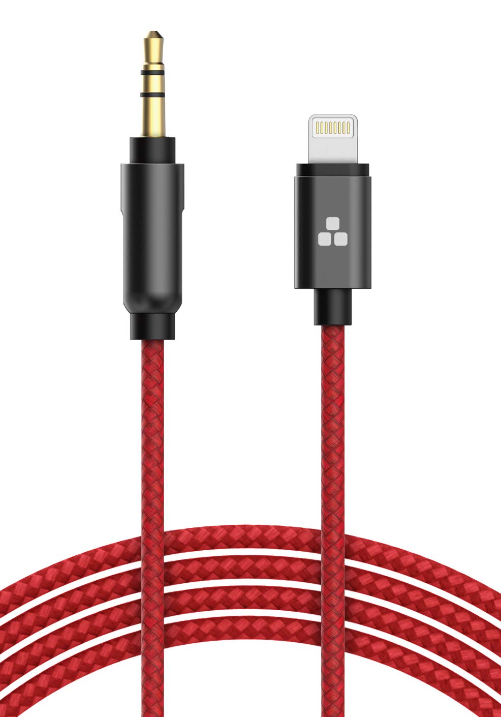 Thore Apple MFI Certified iPhone Aux Lightning Cord to 3.5mm Male Cable for Car Jack Headphones Speakers Red