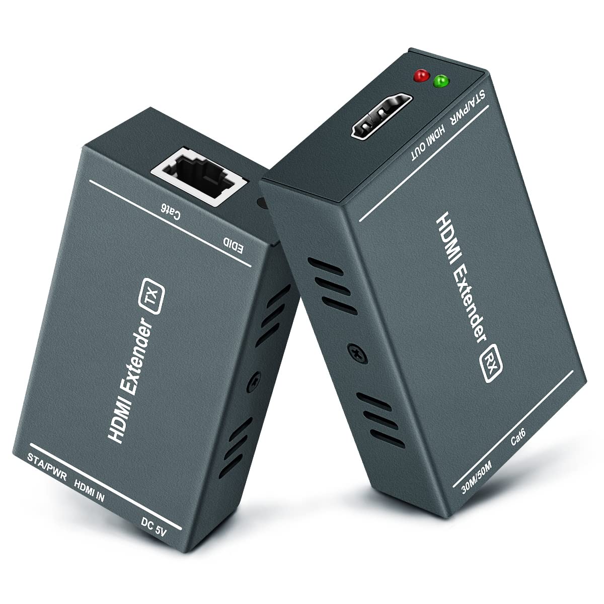 GREATHTEK GREATHTEK HDMI Extender 164 ft Over Cat5e Cat6 Cat7 Ethernet Cables 1080P 60Hz Ultra HD Uncompressed Transmission