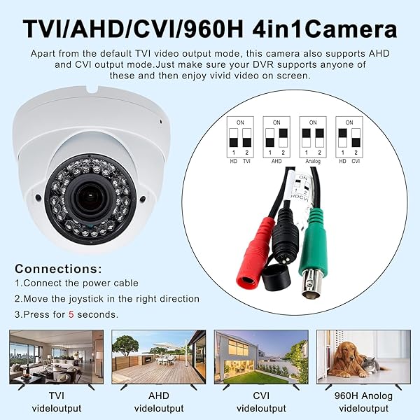 Anpviz Anpviz 1080P 4-in-1 Analog CCTV Camera with Varifocal Lens & IR-LEDs for Day & Night Security - View 3 of 7