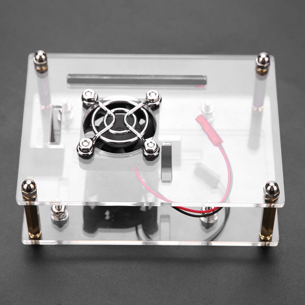 Acrylic Shell for Raspberry Pi ASHATA PMMA Enclosure Box with Cooling Fan for Pi 2 3 Model B and Pi B Plus - View 5 of 9