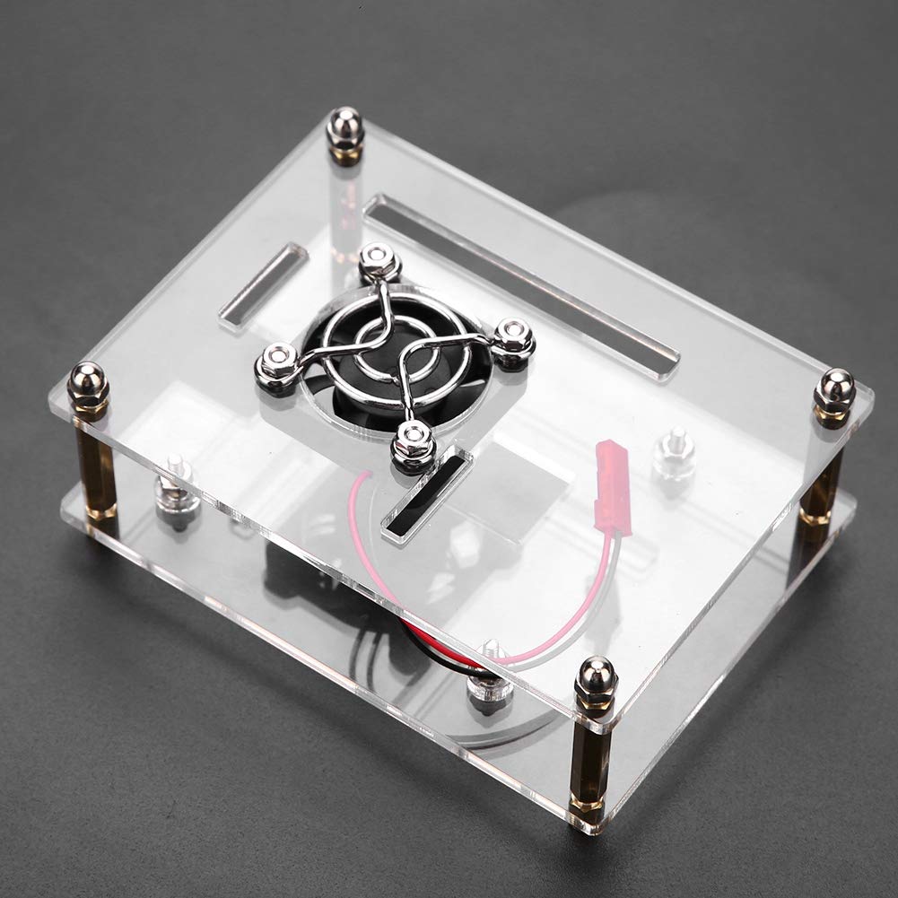 Acrylic Shell for Raspberry Pi ASHATA PMMA Enclosure Box with Cooling Fan for Pi 2 3 Model B and Pi B Plus - View 6 of 9