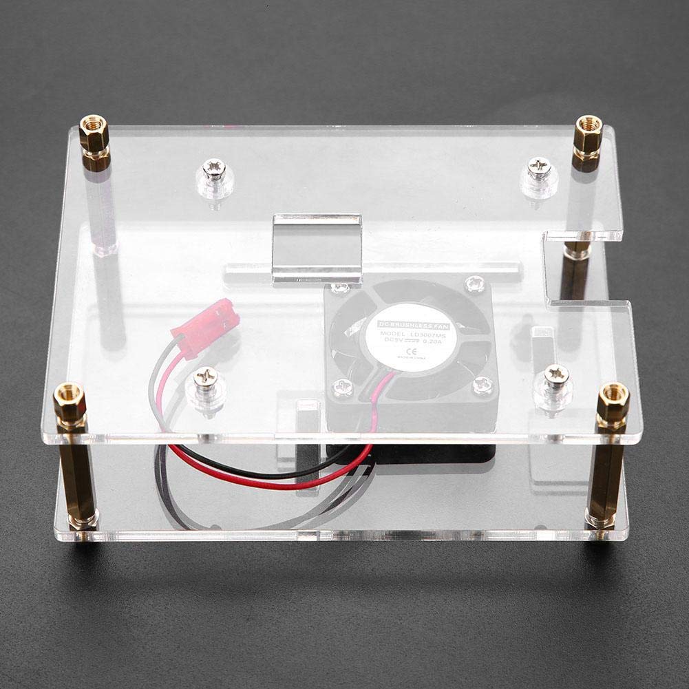 Acrylic Shell for Raspberry Pi ASHATA PMMA Enclosure Box with Cooling Fan for Pi 2 3 Model B and Pi B Plus - View 9 of 9