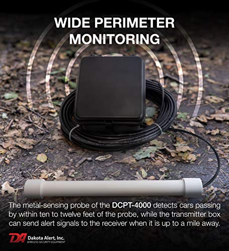 Dakota Alert Dakota Alert DCPT-4000 Driveway Alarm: Wireless Weatherproof Sensor with 1-Mile Range & Vehicle Detection - View 4 of 7