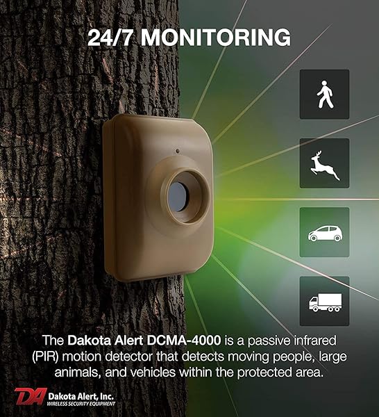 Dakota Alert Dakota Alert DCMA-4000: Long Range Wireless Driveway Motion Detector & Alarm System - One Mile Passive Infrared Sensor - View 3 of 7