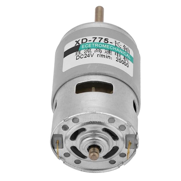Hilitand High Power 775 DC Motor with Extension Shaft - 12V/24V, 20000 RPM for Optimal Performance