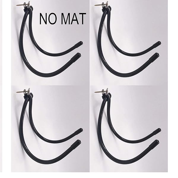 YYST YYST Yoga Mat Foam Rollers Wall Rack Storage Holder for Foam Rollers and Yoga Mat Up to 8 Inch Diameter 4 Pack - View 2 of 5