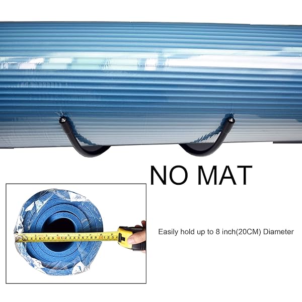 YYST YYST Yoga Mat Foam Rollers Wall Rack Storage Holder for Foam Rollers and Yoga Mat Up to 8 Inch Diameter 4 Pack - View 3 of 5