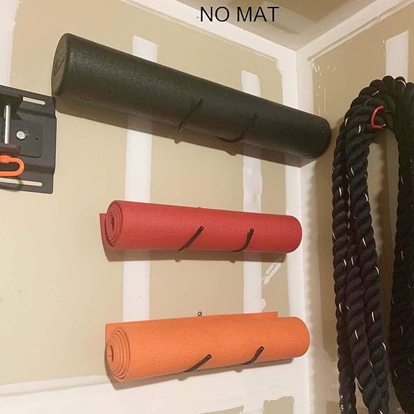 YYST YYST Yoga Mat Foam Rollers Wall Rack Storage Holder for Foam Rollers and Yoga Mat Up to 8 Inch Diameter 4 Pack - View 5 of 5