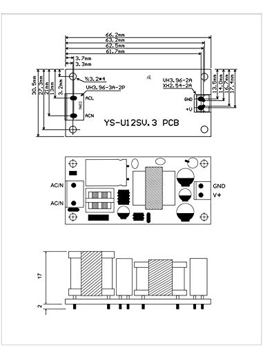 NOYITO NOYITO AC to DC Buck Power Supply Module 12V 1A - Isolated Step-Down Converter for 100V-264V Input - View 3 of 9