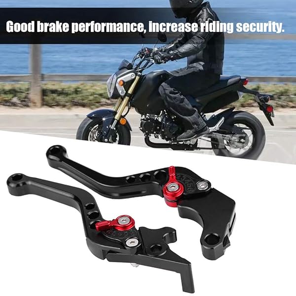 Aramox Aramox Short Brake & Clutch Lever for Honda Grom MSX125 (2013-2018) - Black Motorcycle Handle - View 3 of 7