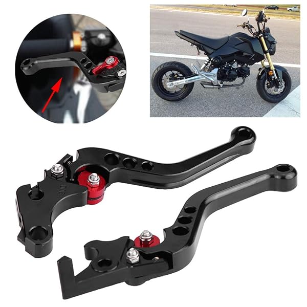 Aramox Aramox Short Brake & Clutch Lever for Honda Grom MSX125 (2013-2018) - Black Motorcycle Handle - View 5 of 7