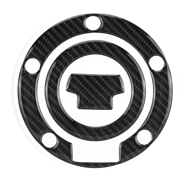 Aramox Carbon Fiber Gas Cover Stickers for Yamaha YZF-R1 & R6 - Durable Motorcycle Pad Decals