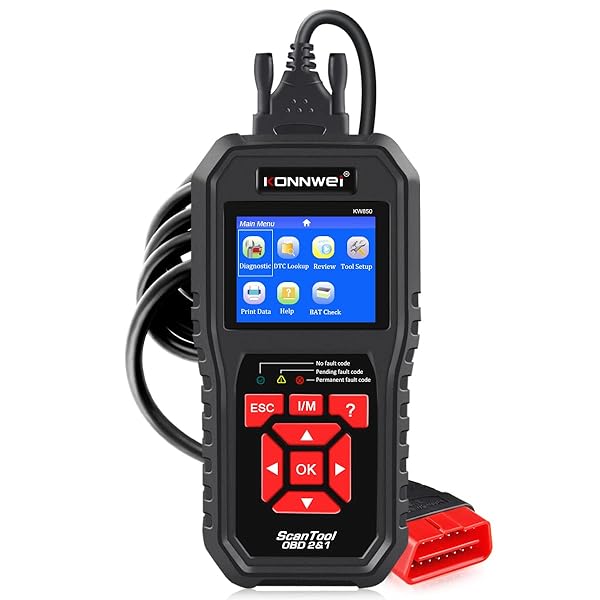 KONNWEI Professional KONNWEI OBD2 Scanner KW850: Auto Diagnostic Tool for All OBDII Cars Since 1996 - View 2 of 8