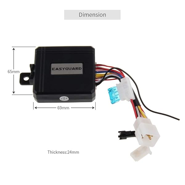 EASYGUARD EASYGUARD EM211 Motorcycle Alarm System with Remote Start Shock Sensor Tilt Motion Sensor DC12V LCD Display - View 4 of 9
