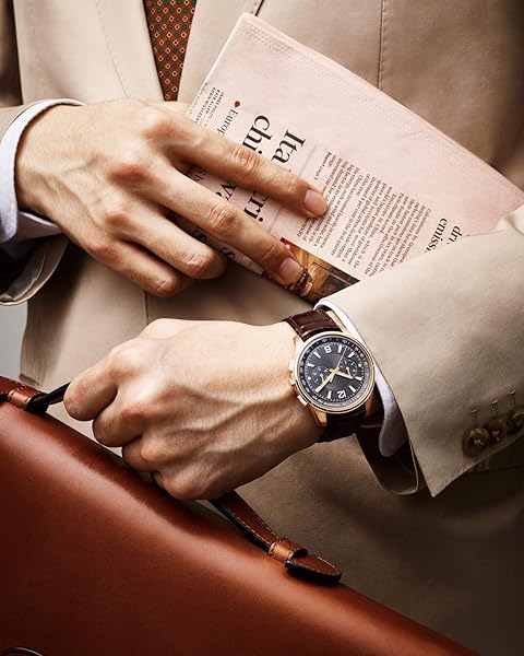 BINLUN BINLUN Leather Watch Strap Quick Release with Silver Buckle 16mm for Men Women Durable Comfortable Stylish Watch Band Brown Color - View 8 of 9