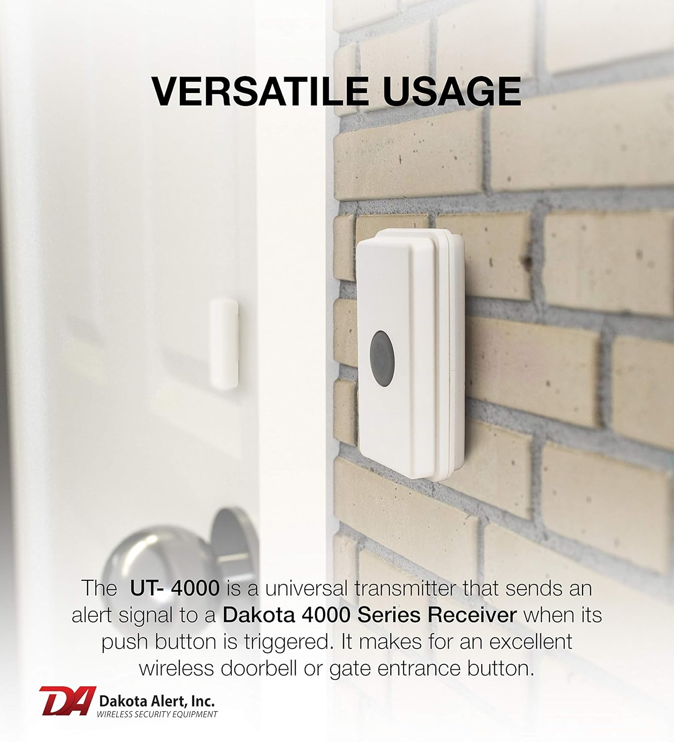 Dakota Alert Dakota Alert UT-4000 Universal Transmitter Wireless Home Security Doorbell Long Range Compatible with 4000 Series Receiver - View 2 of 6