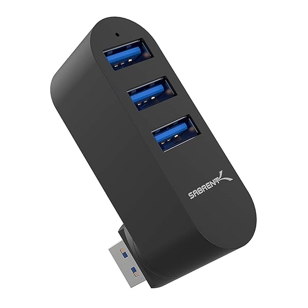 SABRENT Premium 3 Port Aluminum Mini USB 3.0 Hub [90Â°/180Â° Degree Rotatable] (HB-R3MB)