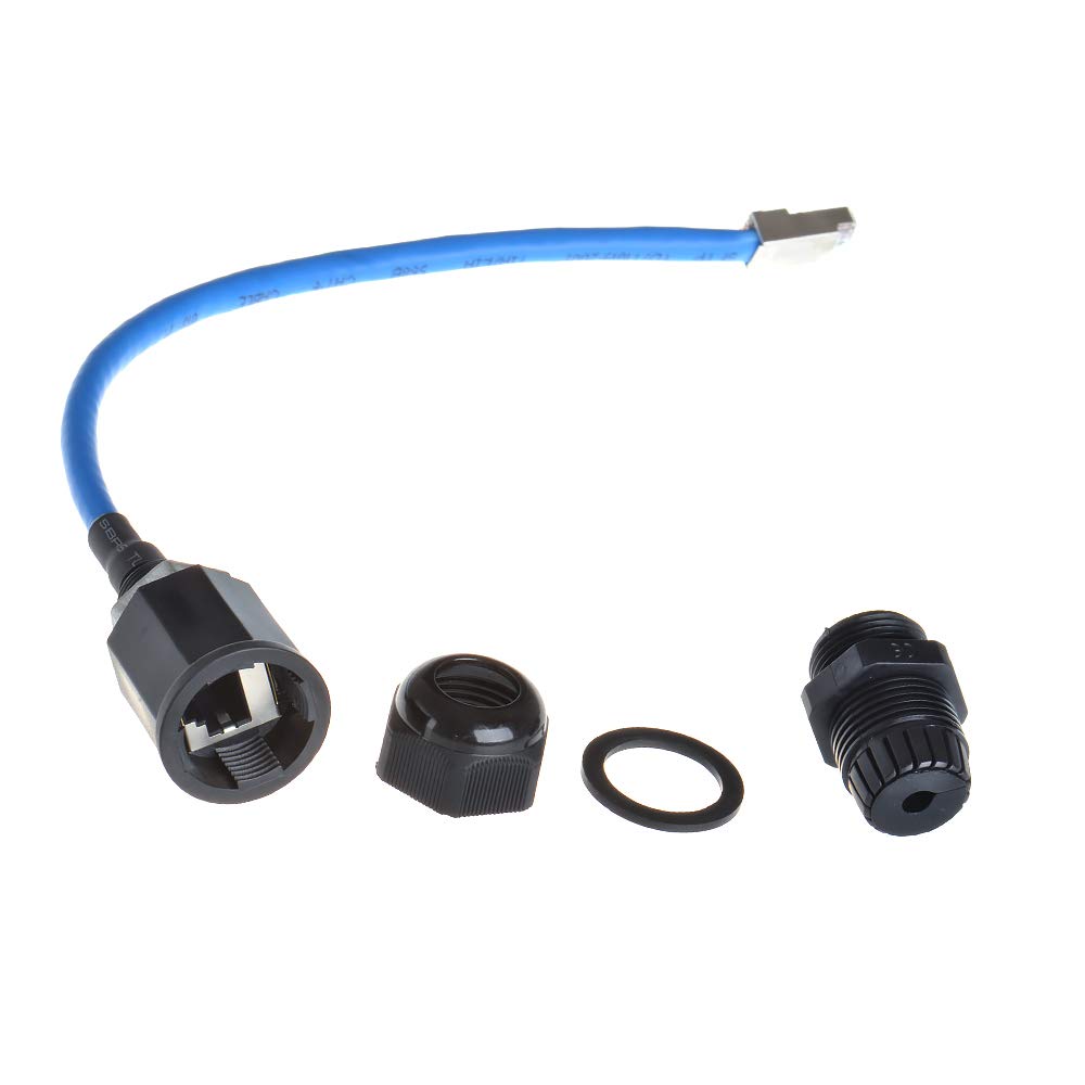 ANMBEST ANMBEST 2PCS M20 RJ45 Waterproof Cat5 Cat6 Ethernet Connector IP67 Outdoor LAN Coupler Adapter Male to Female - View 2 of 7