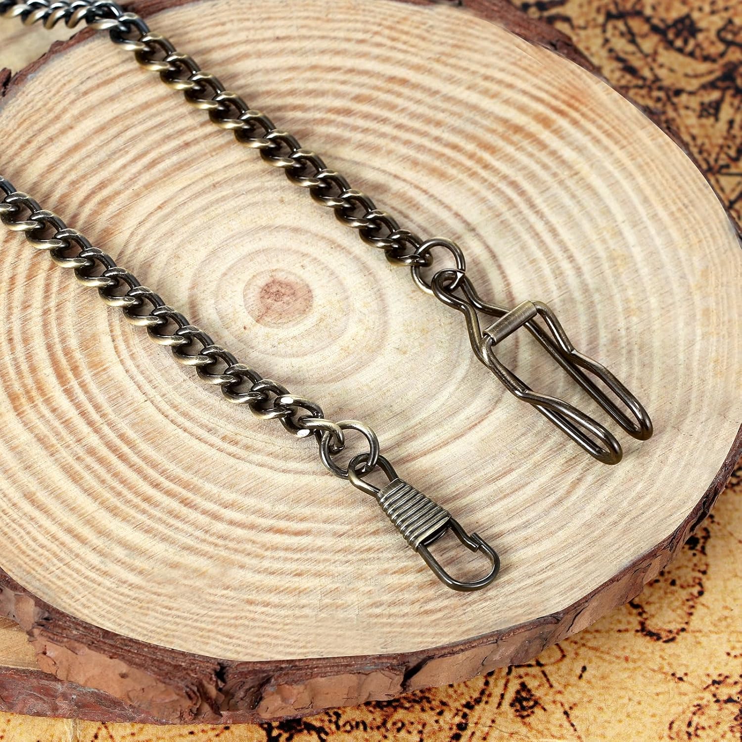 TREEWETO TREEWETO Pocket Watch Vest Chain 14.7 Inch Bronze Durable Stylish Accessory for Men - View 5 of 7