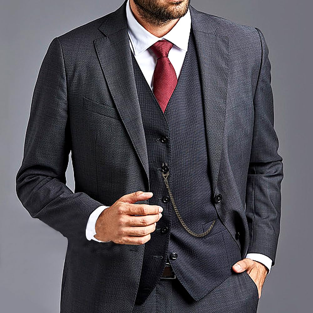 TREEWETO TREEWETO Pocket Watch Vest Chain 14.7 Inch Bronze Durable Stylish Accessory for Men - View 6 of 7