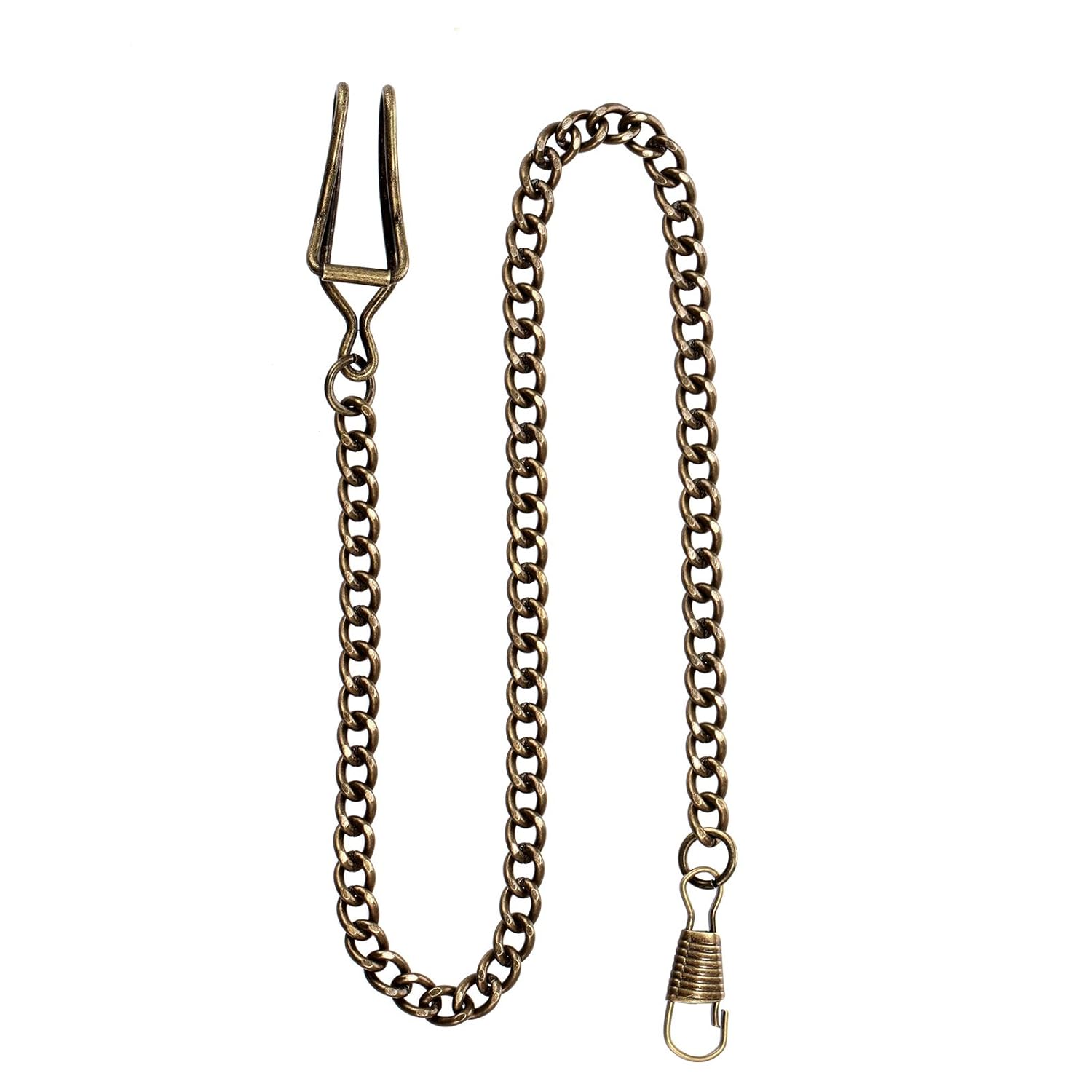TREEWETO TREEWETO Pocket Watch Vest Chain 14.7 Inch Bronze Durable Stylish Accessory for Men