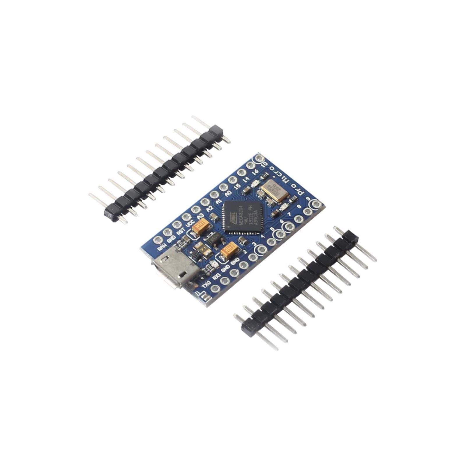 Pro Micro ATmega32U4 5V 16MHz Micro-USB Development Module Board Compatible with Arduino Leonardo and ATmega328 Pro Mini