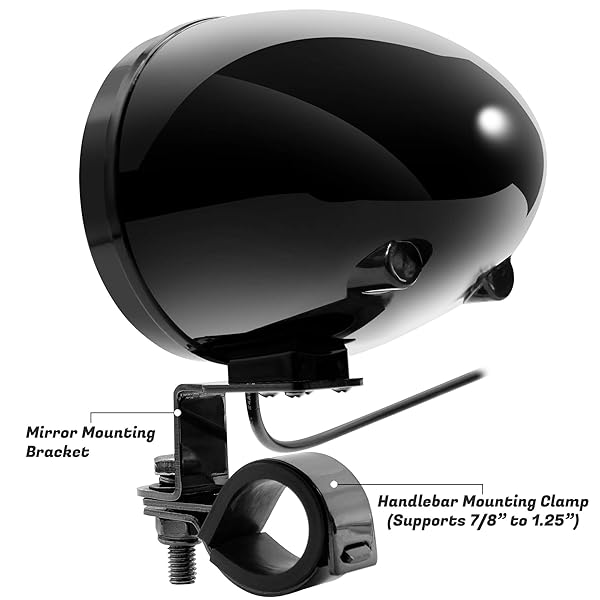 GoHawk GoHawk TS3 Gen.3 Weatherproof Bluetooth Speakers for Motorcycles & ATVs - 2-Speaker Audio System with AUX, USB, Micro SD, FM Radio - View 7 of 10