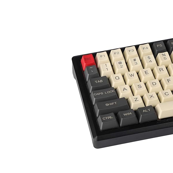 YMDK YMDK 125 Keys ANSI ISO Keyset - Thick PBT Keycaps for Cherry MX Mechanical Keyboards (Gray Beige) - View 4 of 5