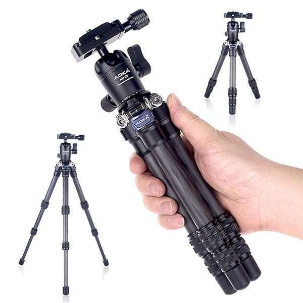 AOKA AOKA 15.7in/0.97lb Lightweight Compact Carbon Fiber Tripod with 360Â° Ballhead Travel Mini Tripod for Mobile Phone and Compact Mirrorless Cameras 28-Inch - View 2 of 7