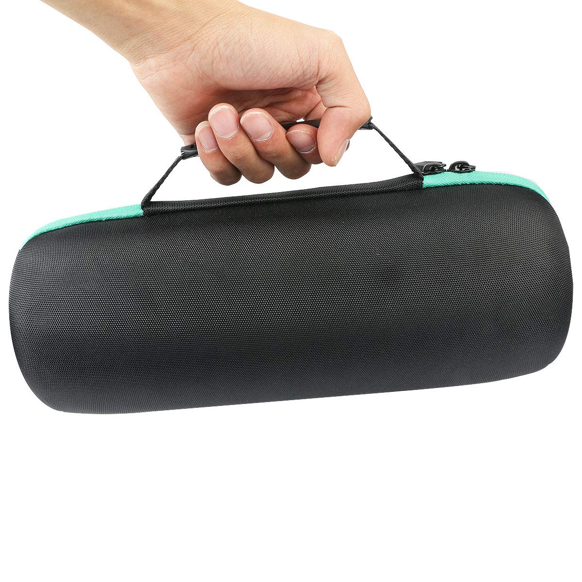 co2CREA co2CREA Hard Travel Case for JBL Charge 4 and 5 Waterproof Bluetooth Speaker Black with Teal Zipper - View 6 of 9
