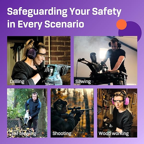 Vanderfields Ear Defenders Adult Foldable Hearing Protection Ear Muffs Noise Cancelling for DIY Working Shooting Gardening Adjustable Headband Gray - View 5 of 7