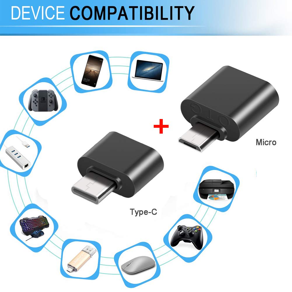 Leizhan 64GB USB Flash Drive 2 in 1 Type-C USB Memory Stick with Adapters for Most Devices Gold - View 3 of 7