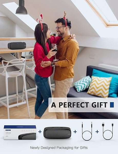 LENRUE LENRUE Bluetooth Speaker: Portable Wireless Sound with Rich Bass & 12-Hour Playtime for iPhone & Samsung - View 8 of 8