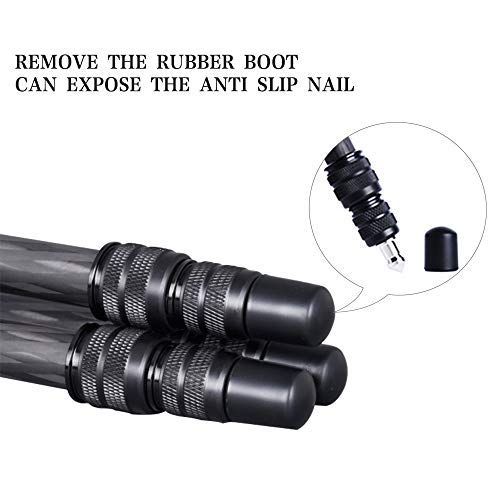 AOKA AOKA 28in/1.1lb Lightweight Compact Carbon Fiber Tripod with 360Â° Ballhead Travel Mini Tripod for Mobile Phone and Compact Mirrorless Cameras Black - View 6 of 7