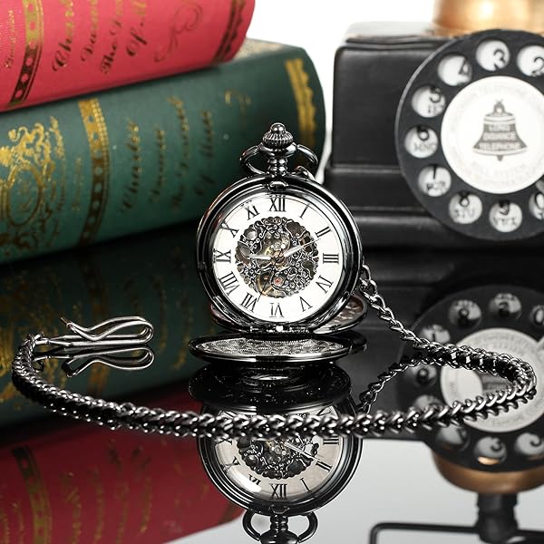 TREEWETO TREEWETO Black Pocket Watch Vest Chain 14.7 Inch Durable Stylish Accessory for Men - View 4 of 8