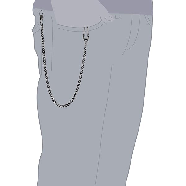 TREEWETO TREEWETO Black Pocket Watch Vest Chain 14.7 Inch Durable Stylish Accessory for Men - View 5 of 8