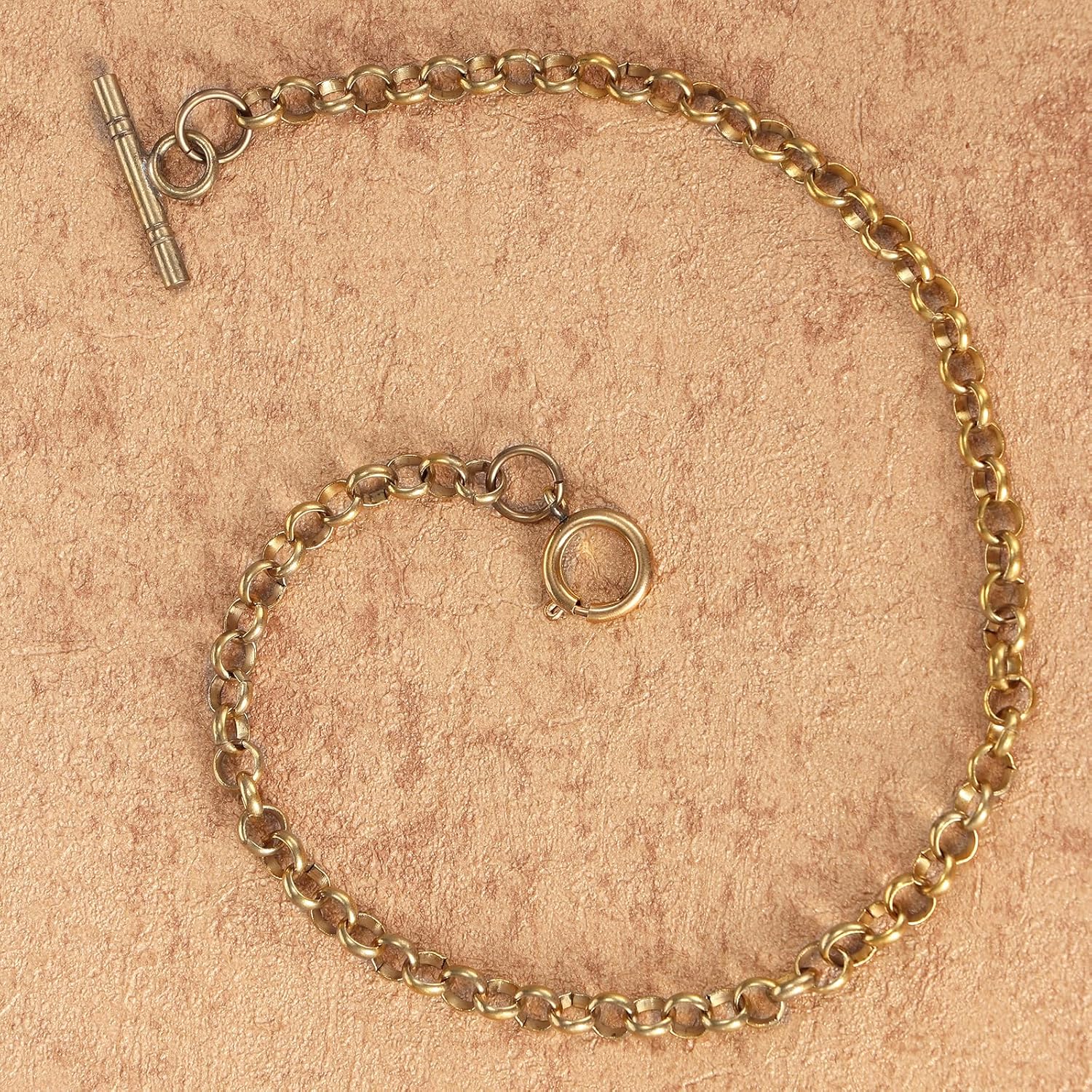 TREEWETO TREEWETO Gold Pocket Watch Vest Chain 14.7 Inch Durable Stylish Accessory for Men - View 2 of 7