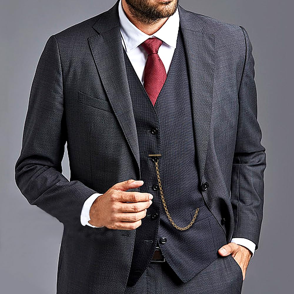 TREEWETO TREEWETO Gold Pocket Watch Vest Chain 14.7 Inch Durable Stylish Accessory for Men - View 5 of 7