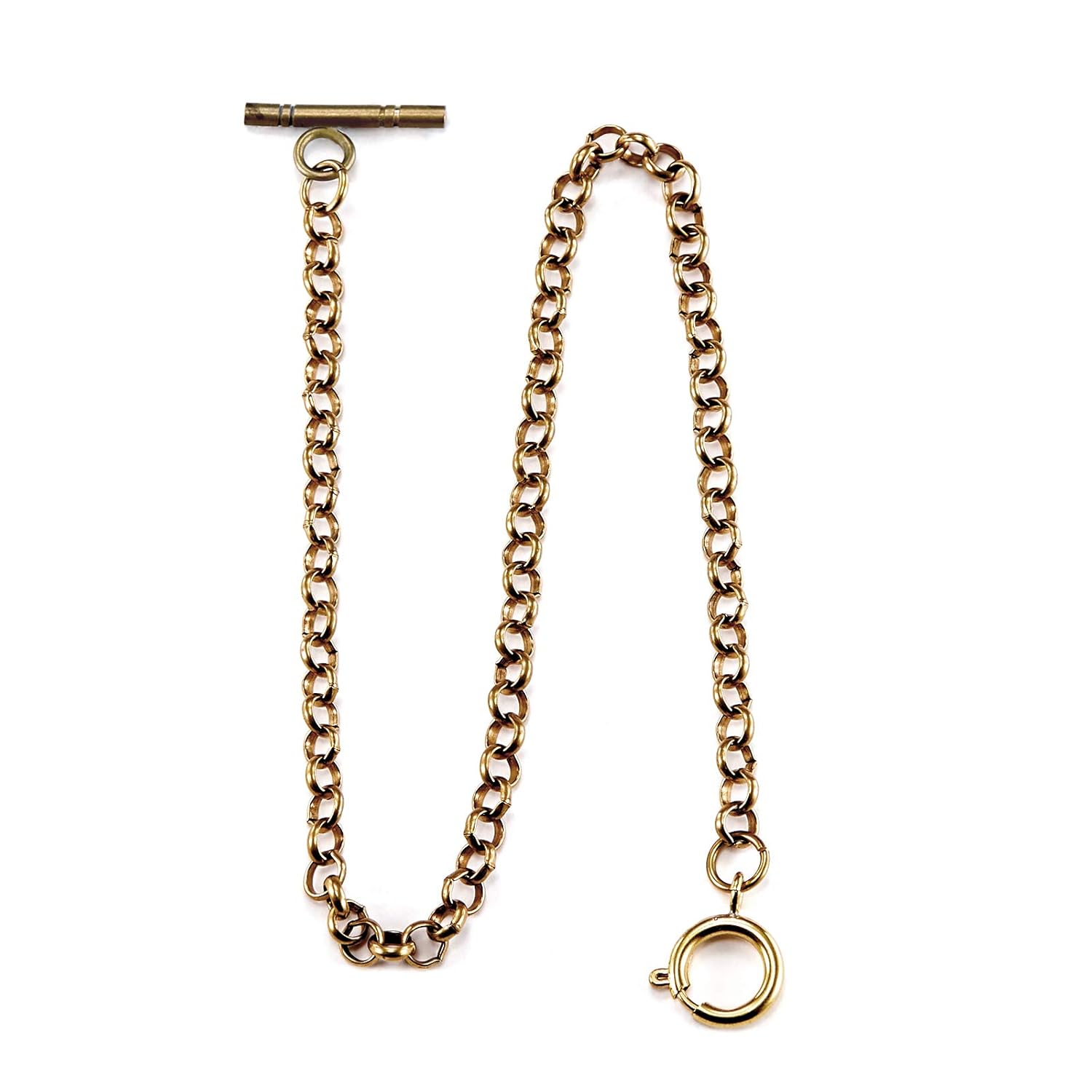 TREEWETO TREEWETO Gold Pocket Watch Vest Chain 14.7 Inch Durable Stylish Accessory for Men