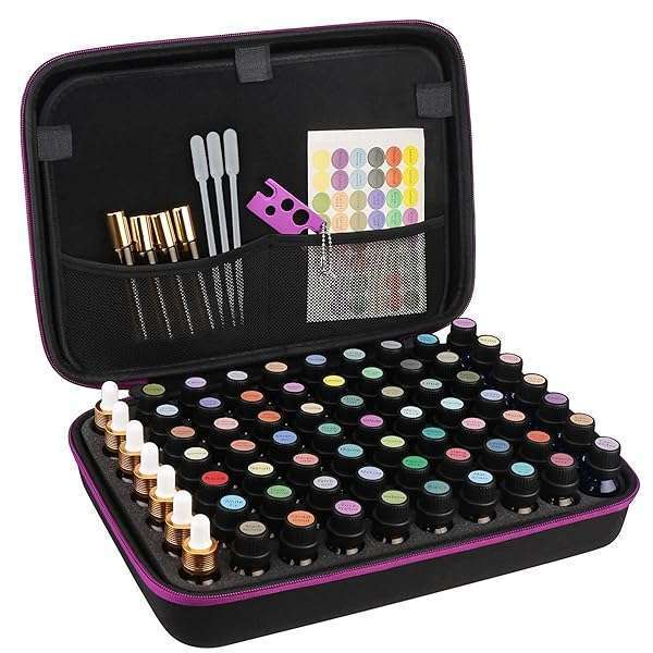Canboc Canboc Essential Oil Storage Case: Holds 70 Bottles, Perfect for doTerra & Young Living - Includes Labels & Opener