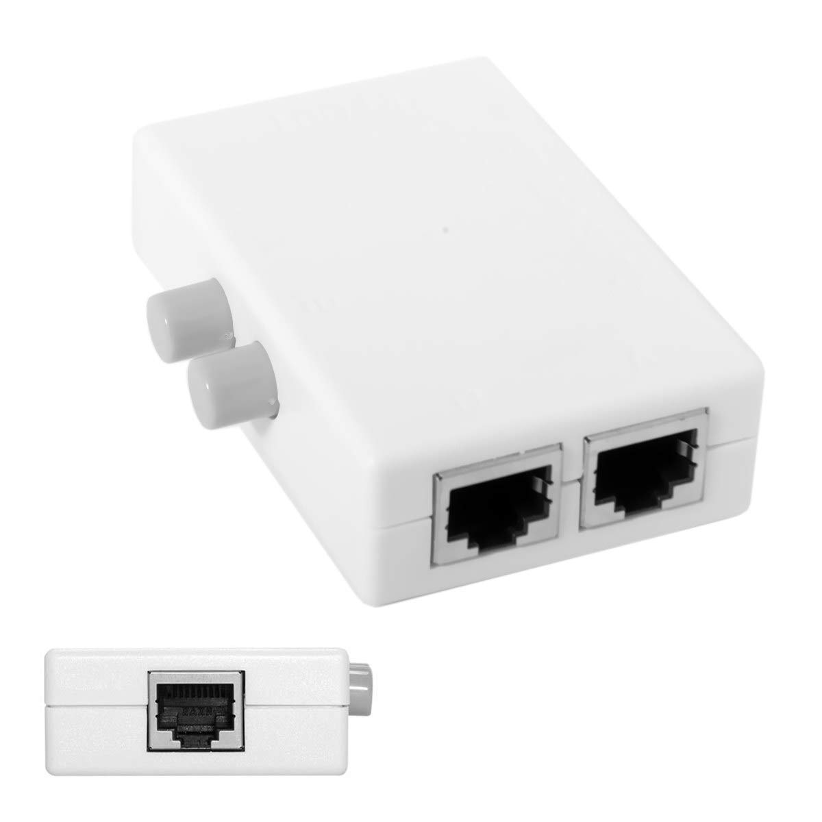 cablecc Cablecc UTP STP 2 in 1 Out 2 Ports RJ45 LAN CAT Network Switch Selector Internal External Networking Splitter Box - View 6 of 6