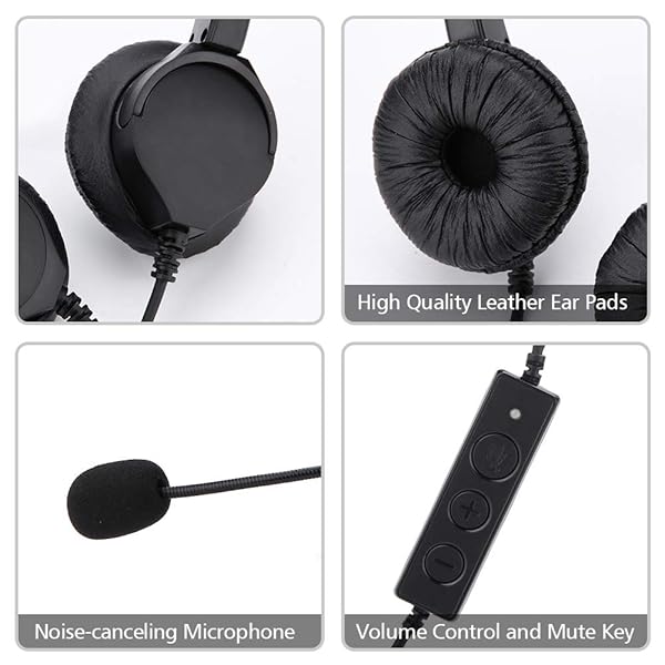 Ciglow USB Call Center Headset with Microphone 330 Degree Rotation and Mute Feature for Clear Communication - View 5 of 9