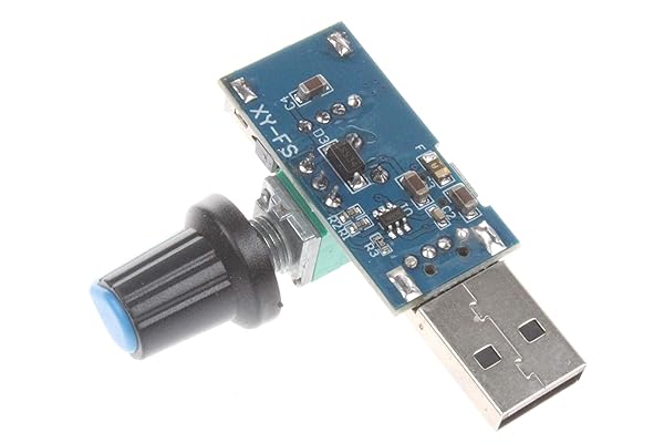 NOYITO NOYITO 5V USB Fan Speed Controller Regulator - Stepless Control, Pack of 2 for DC 4-12V to 2.5-8V, 5W Efficiency - View 5 of 6