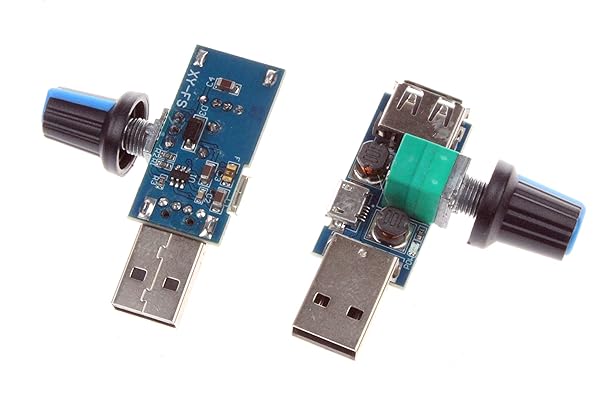 NOYITO NOYITO 5V USB Fan Speed Controller Regulator - Stepless Control, Pack of 2 for DC 4-12V to 2.5-8V, 5W Efficiency - View 6 of 6