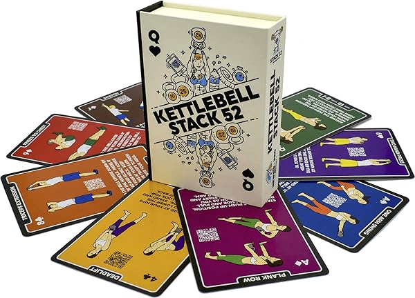 Stack 52 Stack 52 Kettlebell Exercise Cards: Fun Home Workout Game with Video Instructions & Conditioning Drills