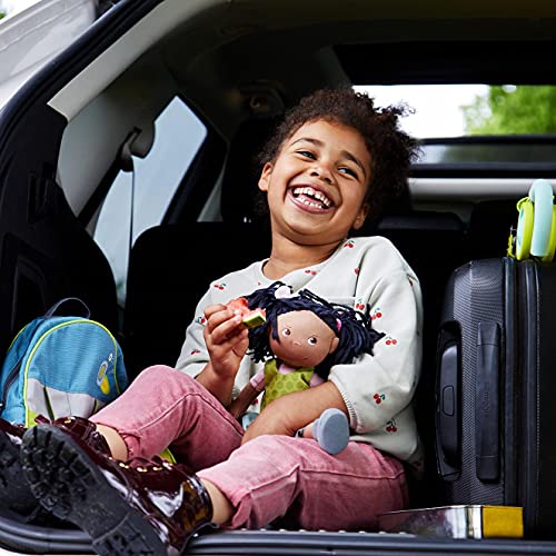 HABA HABA Cari 12 Inch Black Baby Doll with Pigtails Embroidered Face Removable Dress Machine Washable for Ages 18 Months and Up - View 2 of 9