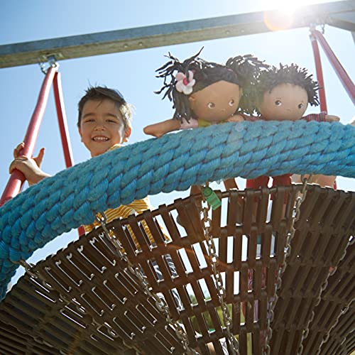 HABA HABA Cari 12 Inch Black Baby Doll with Pigtails Embroidered Face Removable Dress Machine Washable for Ages 18 Months and Up - View 6 of 9